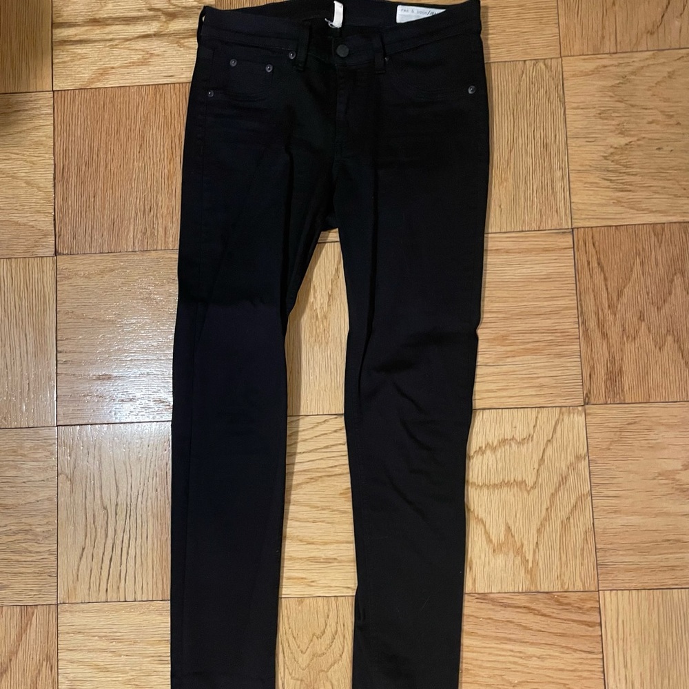 Rag & Bone High Rise Skinny Black Jeans - worn once!
